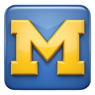 make an emoji of the michigan logo sticker