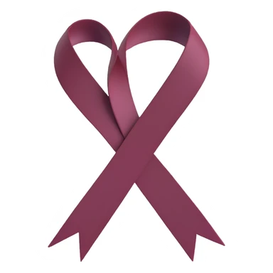a ribbon in burgundy color sticker