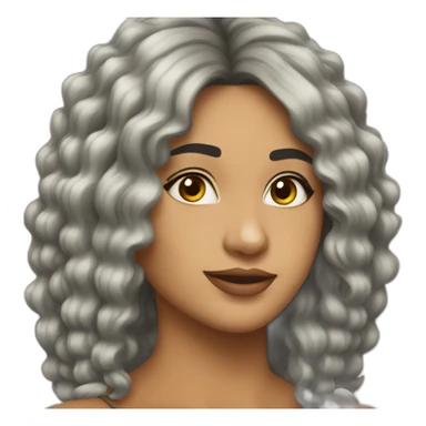 morena cabelo liso grande sticker