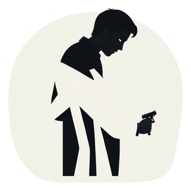 Icon for Drama Movies: A vintage movie poster-style design featuring a tense scene with emotional expressions, a dimly lit background, and key dramatic elements like a silhouette of a person in despair. Bold, cinematic typography. Transparent background. sticker