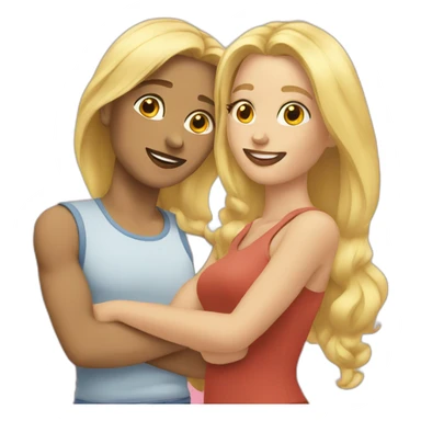 two blondes in love sticker