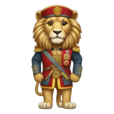 A lion wearing a Yemeni uniform sticker