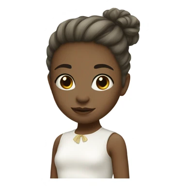 tutu olive white girl sticker