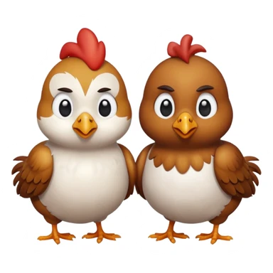 Two sad chickens sticker
