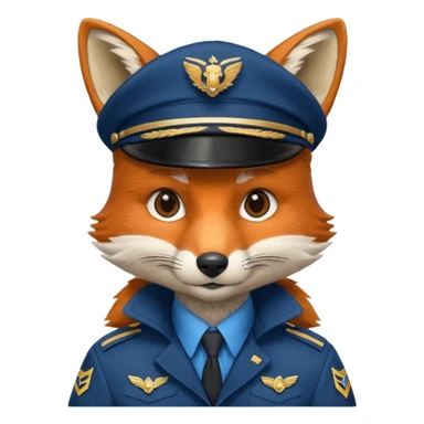 fox pilot blue uniform sticker