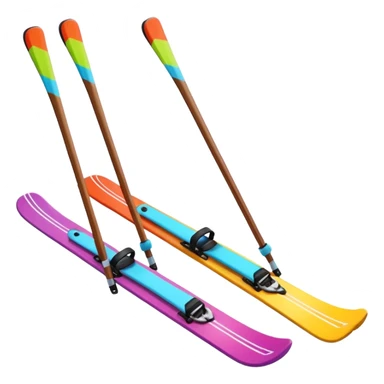 skis,colorful, Snow Gear,negative: character. sticker