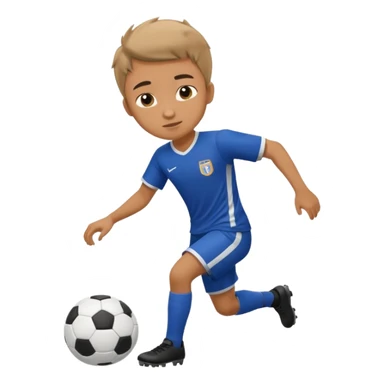 boy playing soccer  sticker