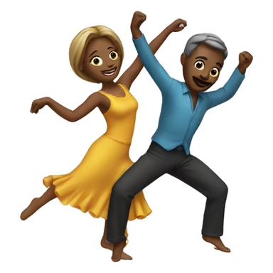 Two dancing people sticker