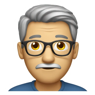 Man having trouble reading sticker