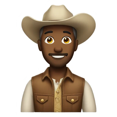 man with a cowboy hat sticker