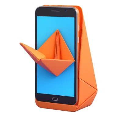 Un smartphone origami sticker