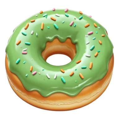 rococo regency pastel green donut sticker