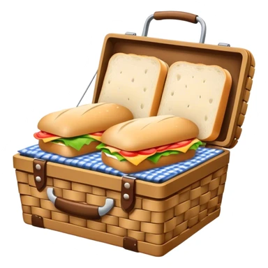 Cozy cottagecore Picnic basket sticker