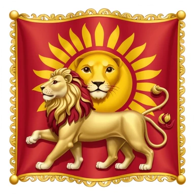 Lion and sun flag of imperial IranFlag of the Achaemenid Empire  sticker