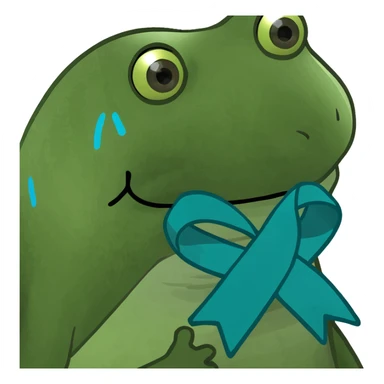 Turquoise awareness ribbon  sticker