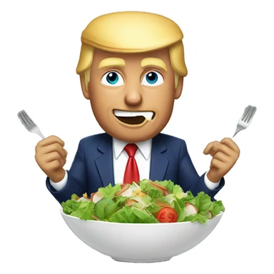 donald trump eating salad sticker