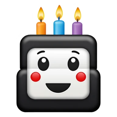 birthday sign in black and white  sticker