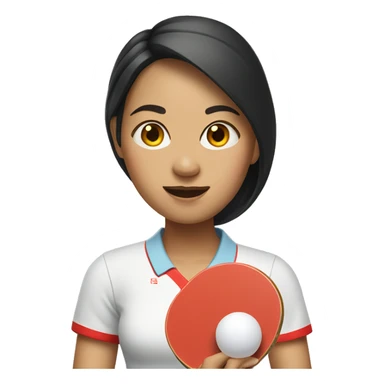 Thai woman with ping pong   sticker