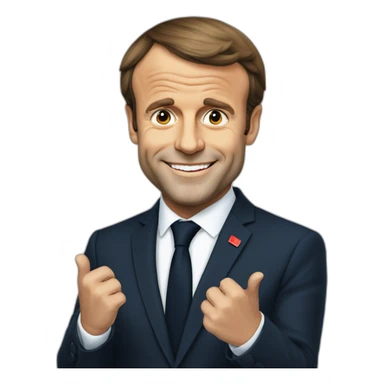Emmanuel Macron seul sticker