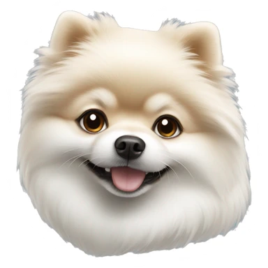 Two white Pomeranian  sticker