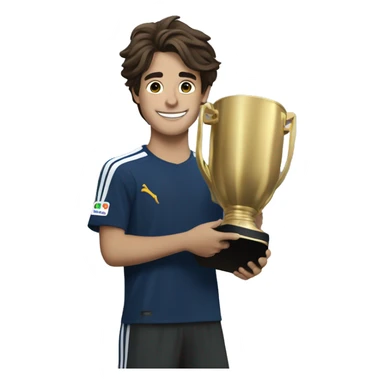 Riqui Puig holding trophy  sticker