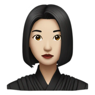 hyperrealist asian sith sticker