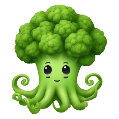 Cute broccoli octopus sticker