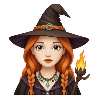 Boho witchy woman sticker