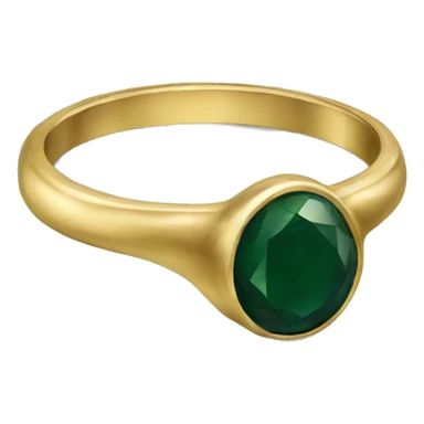 dark green stone gold banded ring sticker