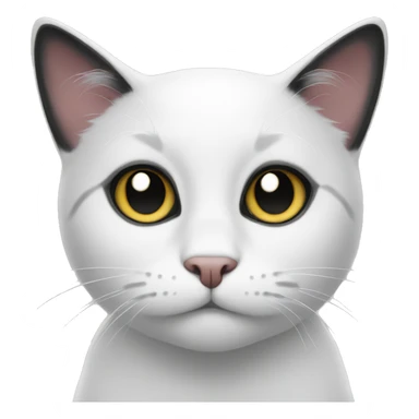 Black and white cat sticker