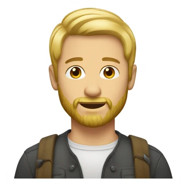 Man-short hair-blond-beard sticker