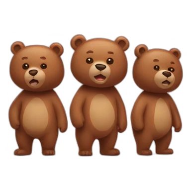 bears in queue sticker