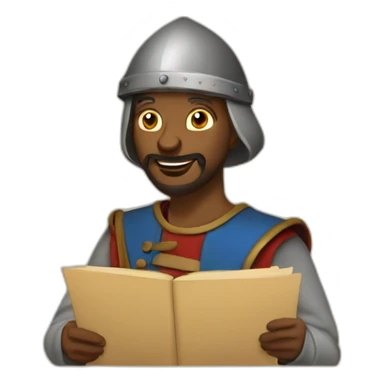 medieval Festival Organizer giving orders sticker