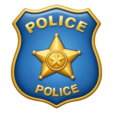 Police badge sticker