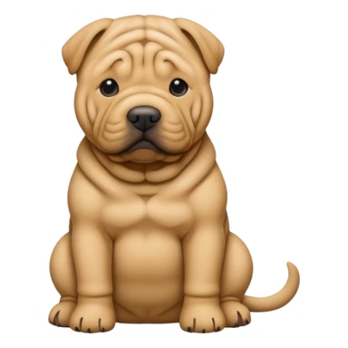 Shar Pei sitting sticker