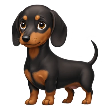 black and tandachsund sticker