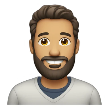 Bearded man smiling sticker