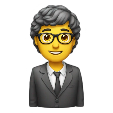 homme lunette ronde sticker