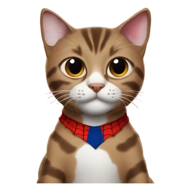 Cat with spiderman outfit on  sticker