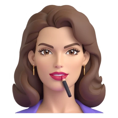 Cindy Crawford legendary supermodel with beauty mark above her lip, brown hair sticker