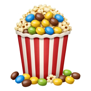 Peanut m&ms and popcorn sticker