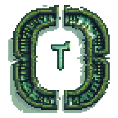  combine the π (pi) math symbol, binary code, and digital mist emerging from it. sticker