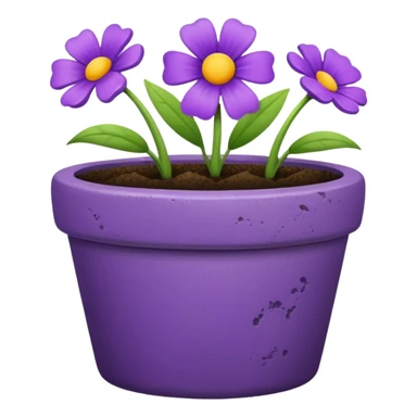 purple flower pot sticker