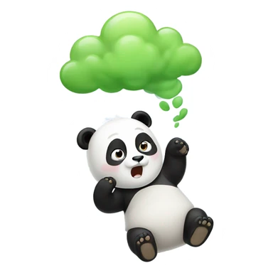 A panda farting ￼ sticker