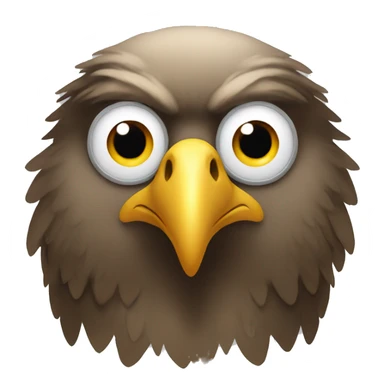 Eagle with star eyes sticker