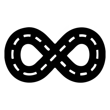 an infinity symbol shaped road sticker
