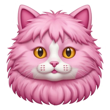 a cute pink cat icon sticker