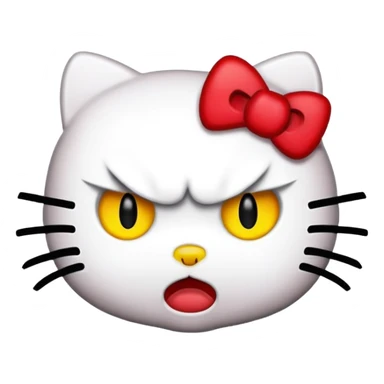 Hello kitty angry emoji  sticker