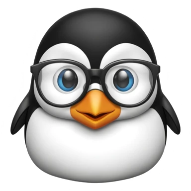 Pingüino con gafas sticker