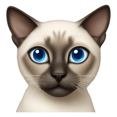 Siamese cat blue eyes  sticker
